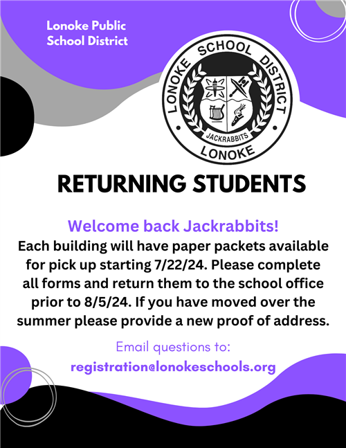 LPSD Returning Student Registration Information